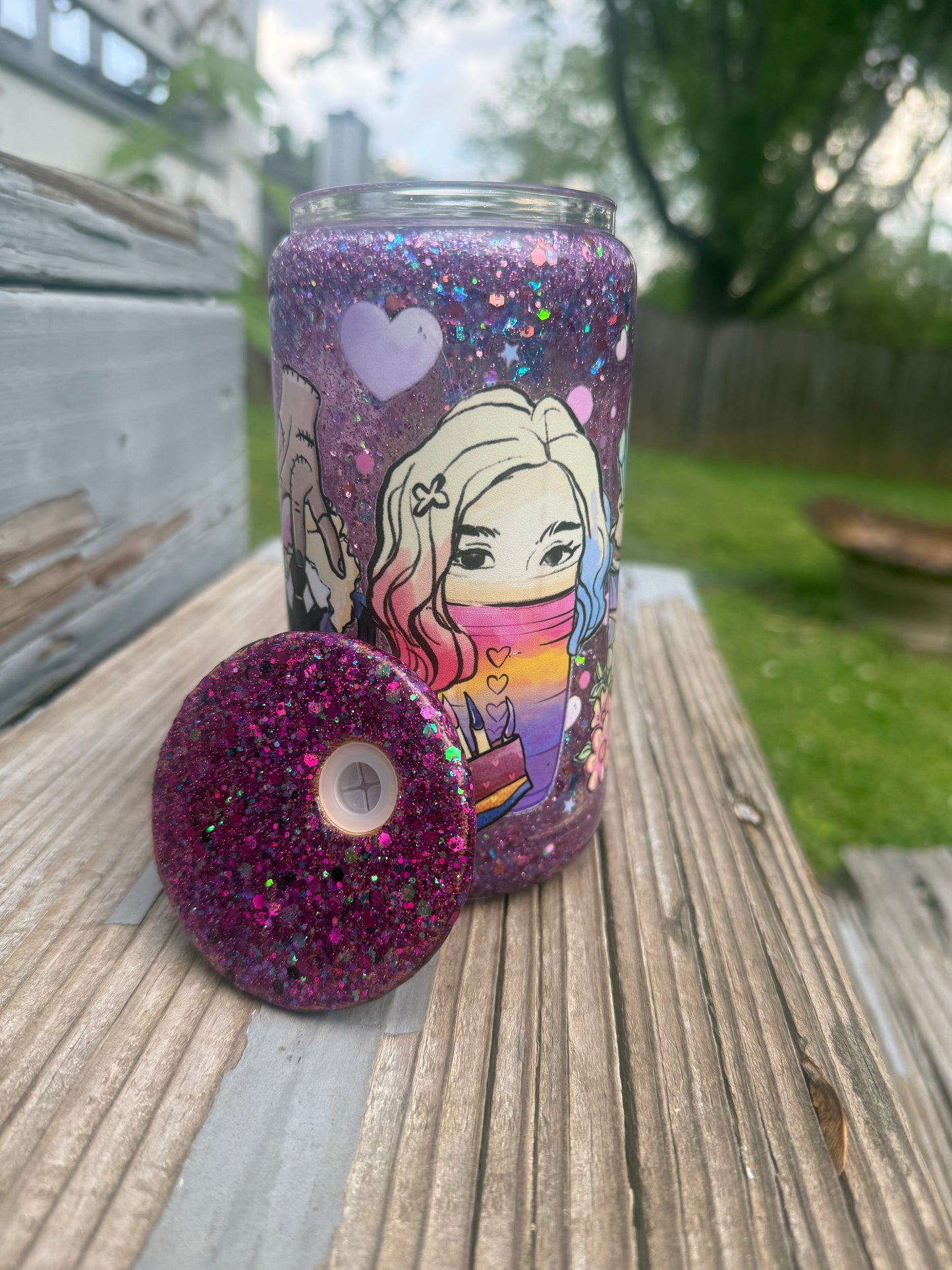 Girly Enid 16oz Tumbler (Glass)